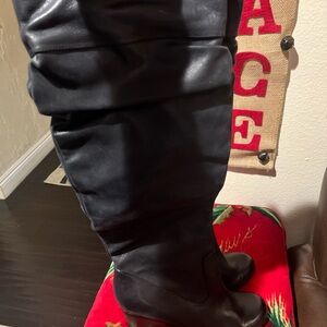 Jessica Simpson Black Leather Boots